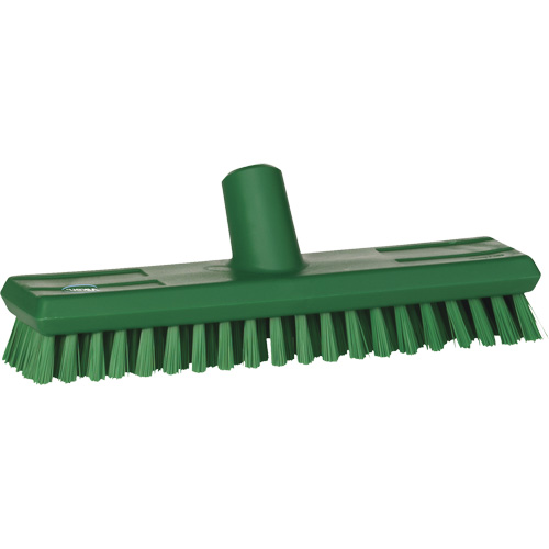 Brosse lave-pont aliment&eacute;e en eau, Crins Extra-ferme, 10-3/4", Polyester, Vert M & M Nord Ouest Inc