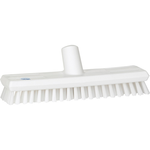Brosse lave-pont aliment&eacute;e en eau, Crins Extra-ferme, 10-3/4", Polyester, Blanc M & M Nord Ouest Inc