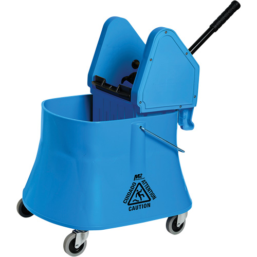 Champ Bucket & Wringer Combo, Down Press, 7.5 US Gal. (30 Quarts), Blue M & M Nord Ouest Inc