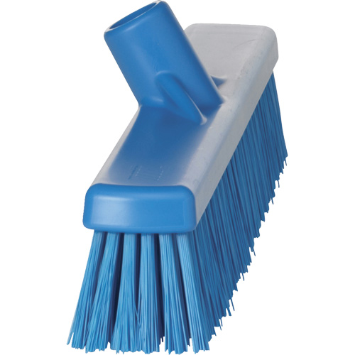 Combo Bristle Push Broom Head, Coarse/Fine Bristles, 16-1/2", Polyester, Blue M & M Nord Ouest Inc