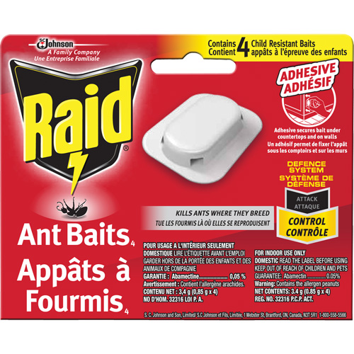 Raid&reg; Ant Bait Traps, 5" L x 6" W x 1" H M & M Nord Ouest Inc