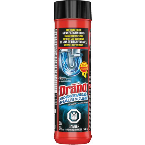 Granules nettoyantes pour drain d&eacute;vier de cuisine de Drano M & M Nord Ouest Inc
