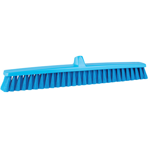 ColorCore Push Broom, Fine Bristles, 24", Polypropylene, Blue M & M Nord Ouest Inc
