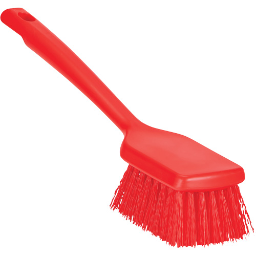 ColorCore Short Handle Brush, Stiff Bristles, 12" Long, Red M & M Nord Ouest Inc