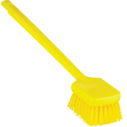 ColorCore Long Handle Brush, Stiff Bristles, 20" Long, Yellow M & M Nord Ouest Inc