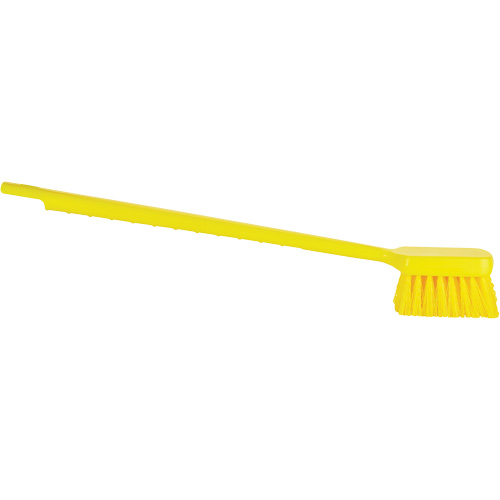ColorCore Long Handle Brush, Stiff Bristles, 20" Long, Yellow M & M Nord Ouest Inc