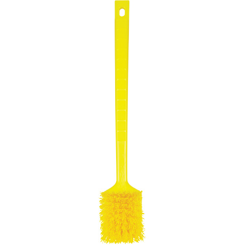 ColorCore Long Handle Brush, Stiff Bristles, 20" Long, Yellow M & M Nord Ouest Inc