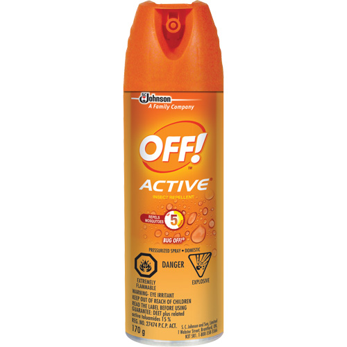 OFF! Active&reg; Insect Repellent, 15% DEET, Aerosol, 170 g M & M Nord Ouest Inc