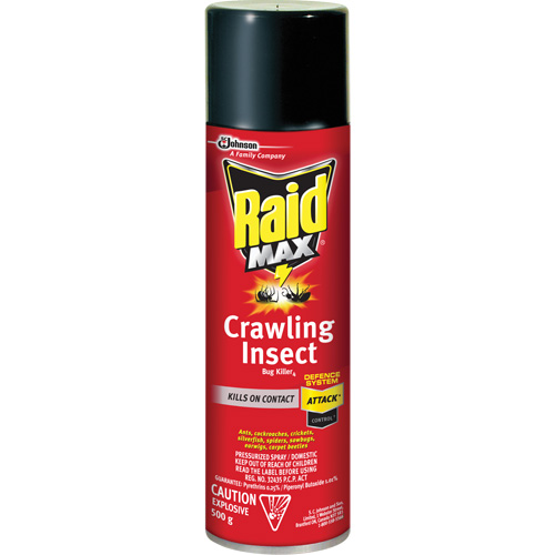 Insecticide contre les insectes rampants Raid Max, 500 g, Canette a&eacute;rosol, &agrave; base de solvant M & M Nord Ouest Inc