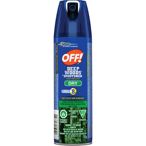 OFF! Deep Woods&reg; for Sportsmen Dry Insect Repellent, 30% DEET, Aerosol, 113 g M & M Nord Ouest Inc