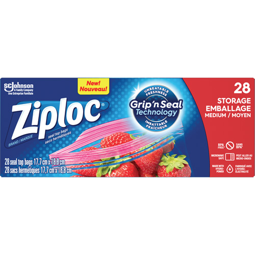 Sacs d'emballage Ziploc M & M Nord Ouest Inc