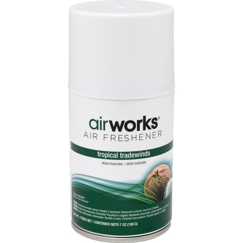 AirWorks&reg; Metered Air Fresheners, Tropical Tradewinds, Aerosol Can M & M Nord Ouest Inc