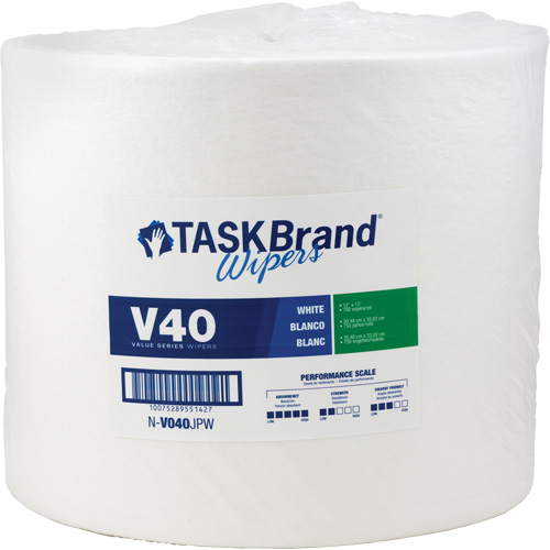 Essuie-tout de s&eacute;rie de qualit&eacute; V40 TaskBrand, Tout usage, 13" lo x 12" la M & M Nord Ouest Inc