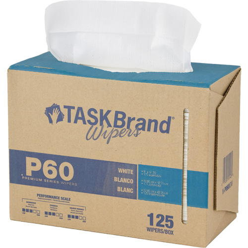 TaskBrand&reg; P60 Premium Series Wipers, All-Purpose, 16-3/4" L x 8-1/4" W M & M Nord Ouest Inc