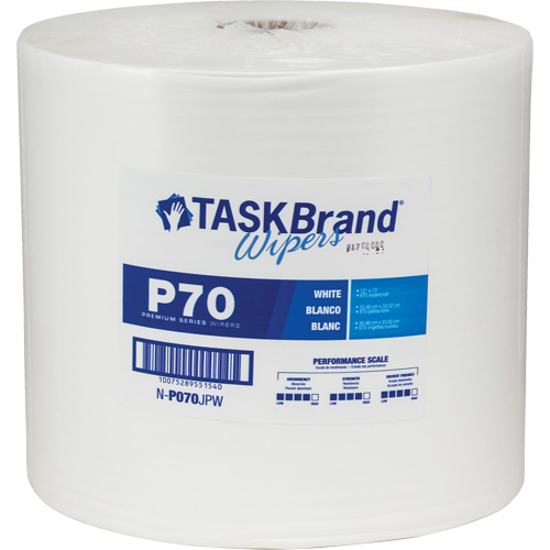Chiffons de premi&egrave;re qualit&eacute; P70 TaskBrand, Robuste, 13" lo x 12" la M & M Nord Ouest Inc