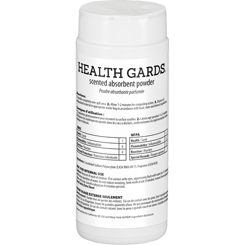 Poudre absorbante parfum&eacute;e Health Gards, 16 oz, Canette M & M Nord Ouest Inc