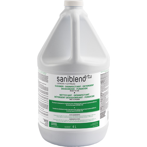 SaniBlend Ready-To-Use Disinfectant & Sanitizer, 4 L, Jug M & M Nord Ouest Inc