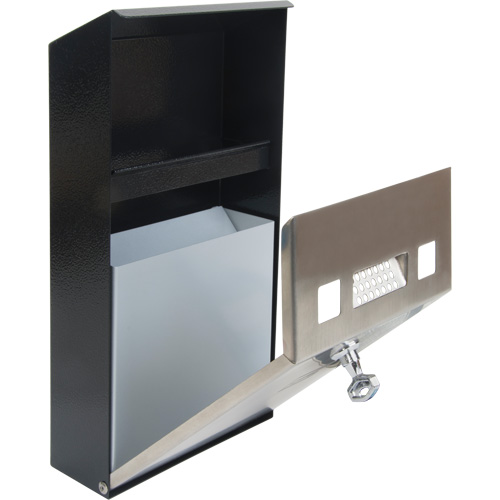 Smoking Receptacle, Wall-Mount, Stainless Steel, 1 Litre Capacity, 11-4/5" Height M & M Nord Ouest Inc