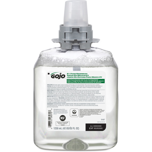 FMX-12 E1 Hand Soap, Foam, 1250 ml, Unscented M & M Nord Ouest Inc
