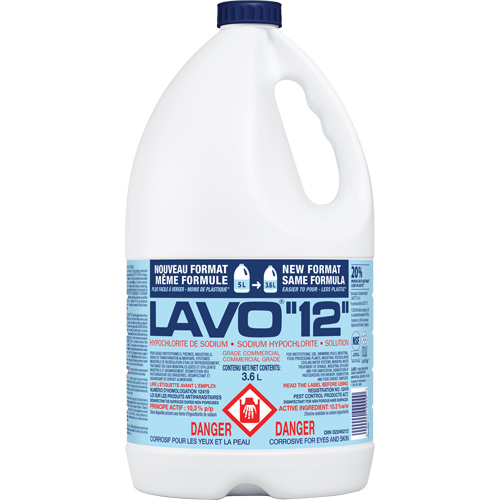 Liquid Bleach, 3.6 L, Jug M & M Nord Ouest Inc