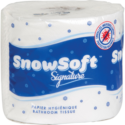 Papier hygi&eacute;nique de premi&egrave;re qualit&eacute; Snow Soft, 2 Pli, 600 Feuilles/Rouleu, Longueur 145', Blanc M & M Nord Ouest Inc
