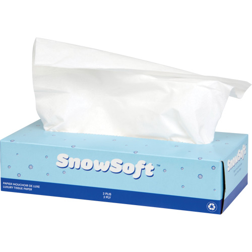 Papier-mouchoir de premi&egrave;re qualit&eacute; Snow Soft, 2 pli, 7,4" lo x 8,4" la, 100 feuilles/boîte M & M Nord Ouest Inc