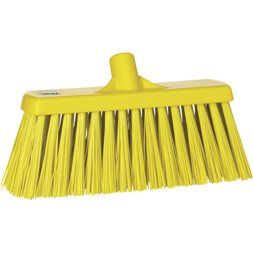 Heavy-Duty Push Broom, Stiff Bristles, 13", Polyester, Yellow M & M Nord Ouest Inc