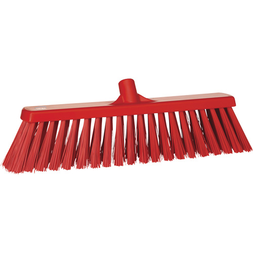Balai-brosse robuste, Crins Ferme, 20", Polyester, Rouge M & M Nord Ouest Inc