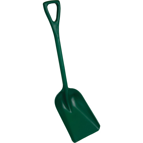 One-Piece Metal Detectable Shovel, 10" x 14" Blade, 37-1/2" Length, Plastic, Green M & M Nord Ouest Inc