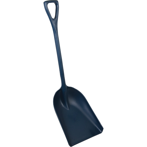 One-Piece Metal Detectable Shovel, 13-3/4" x 17" Blade, 42-1/2" Length, Plastic, Blue M & M Nord Ouest Inc