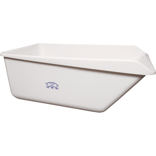 Angled Dump Tub with Drain, Plastic, White M & M Nord Ouest Inc