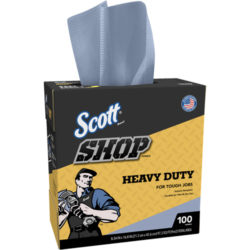 Shop Towels, Heavy-Duty, 16-4/5" L x 8-1/3" W M & M Nord Ouest Inc