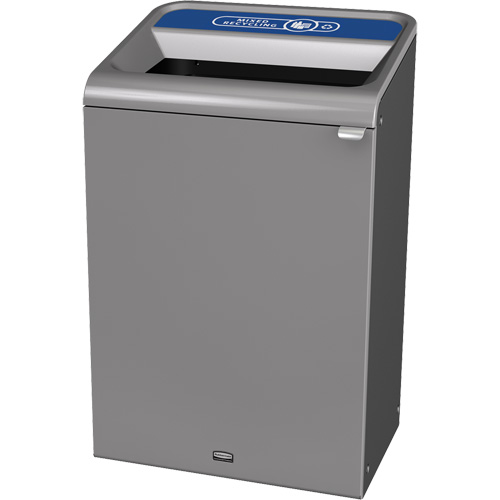 Conteneur pour d&eacute;chets de recyclage m&eacute;lang&eacute;s Configure, Vrac/Bord de rue/De bureau, Acier, 33 gal. US M & M Nord Ouest Inc
