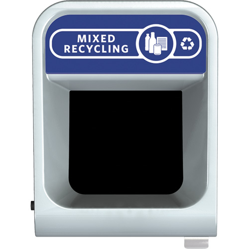 Conteneur pour d&eacute;chets de recyclage m&eacute;lang&eacute;s Configure, Vrac/Bord de rue/De bureau, Acier, 33 gal. US M & M Nord Ouest Inc