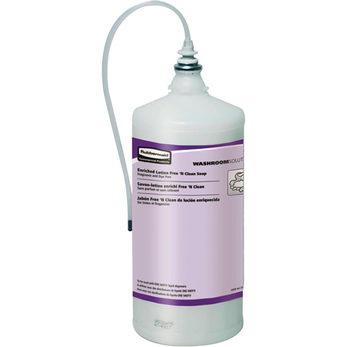 Recharge de savon liquide sans parfum et sans colorant OneShot, Cr&egrave;me, 1600 ml, Sans parfum M & M Nord Ouest Inc