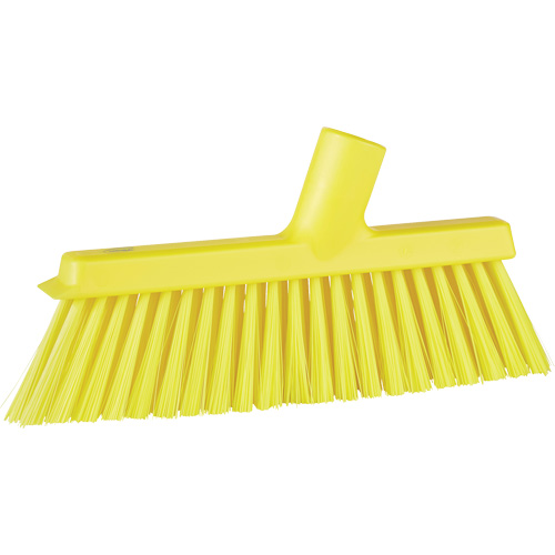 Balai biseaut&eacute; avec pas de vis inclin&eacute;, Crins Moyen, 10", Polyester, Jaune M & M Nord Ouest Inc