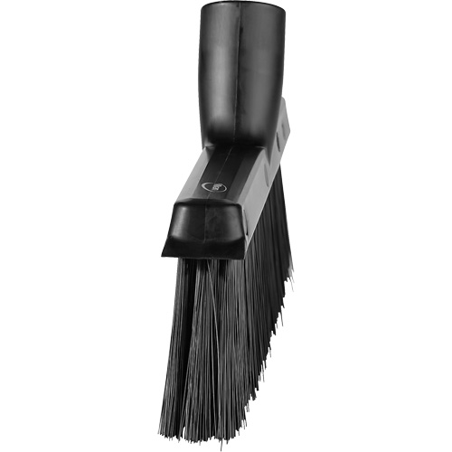 Balai biseaut&eacute; avec pas de vis inclin&eacute;, Crins Moyen, 10", Polyester, Noir M & M Nord Ouest Inc