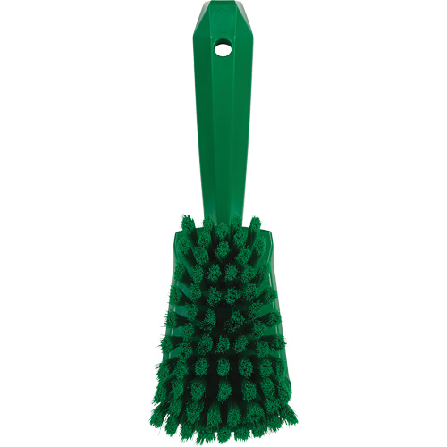 Short-Handled Washing Brush, Soft Bristles, 10-1/2" Long, Green M & M Nord Ouest Inc