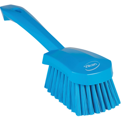 Brosse &agrave; r&eacute;curer avec manche court, Soies Doux, Longueur de 10-1/2", Bleu M & M Nord Ouest Inc