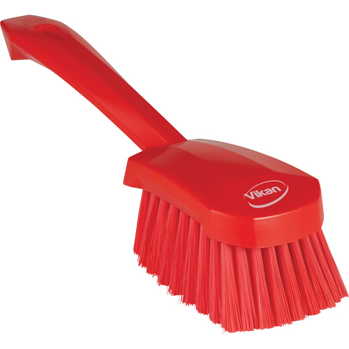 Short-Handled Washing Brush, Soft Bristles, 10-1/2" Long, Red M & M Nord Ouest Inc