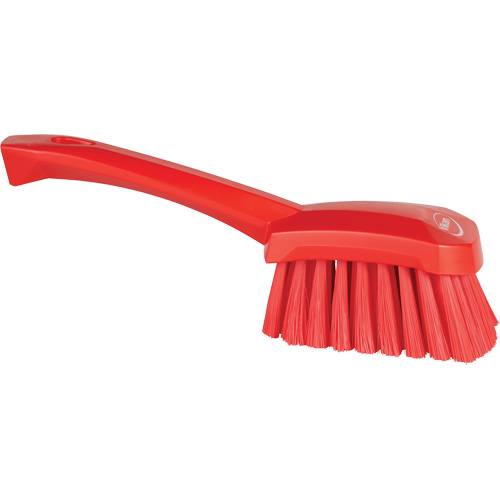 Short-Handled Washing Brush, Soft Bristles, 10-1/2" Long, Red M & M Nord Ouest Inc
