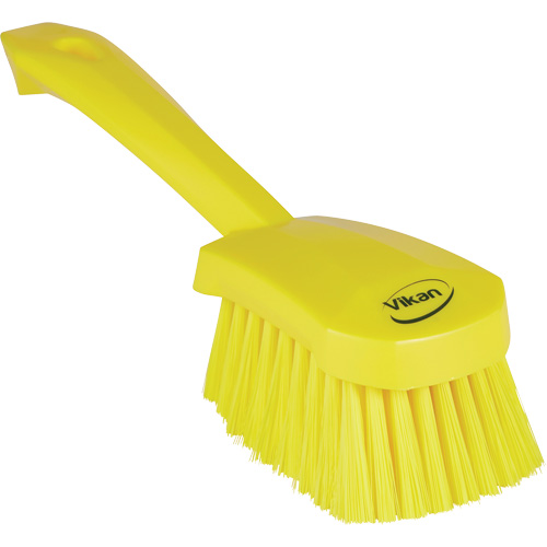 Brosse &agrave; r&eacute;curer avec manche court, Soies Doux, Longueur de 10-1/2", Jaune M & M Nord Ouest Inc