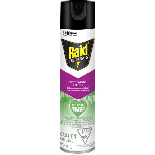 Insecticide polyvalent Essentials Raid, 350 g, Canette a&eacute;rosol M & M Nord Ouest Inc
