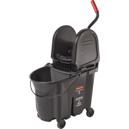 Seau et essoreuse Wavebrake, Pression vers le bas, 8,75 gal. US (35 pintes), Noir M & M Nord Ouest Inc