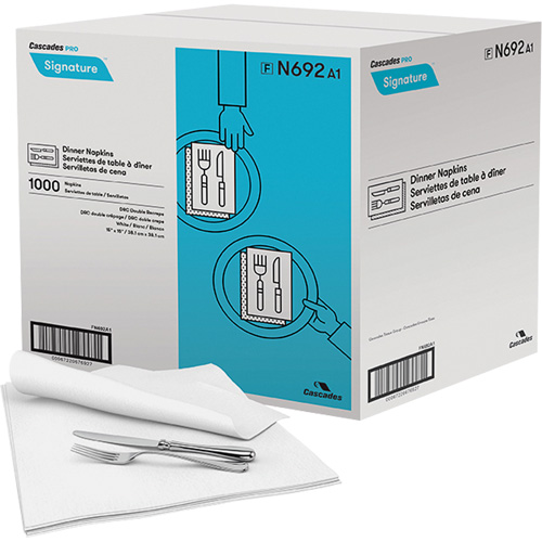 Serviettes de table Pro Signature, 1 pli, 15" x 15" M & M Nord Ouest Inc