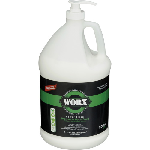 Savon pour les mains sans eau Power Clean, Liquide, 3,78 L, Sans parfum M & M Nord Ouest Inc