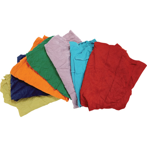 Recycled Material Wiping Rags, Cotton, Mix Colours, 25 lbs. M & M Nord Ouest Inc