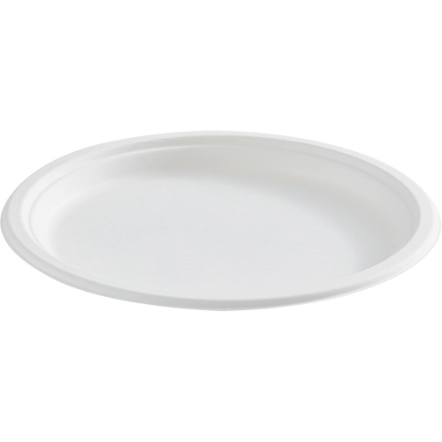 Assiette ronde en fibre compostable M & M Nord Ouest Inc