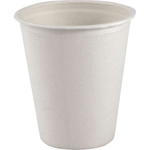 Gobelet compostable &agrave; paroi unique pour boisson chaude, Papier, 8 oz, Blanc M & M Nord Ouest Inc