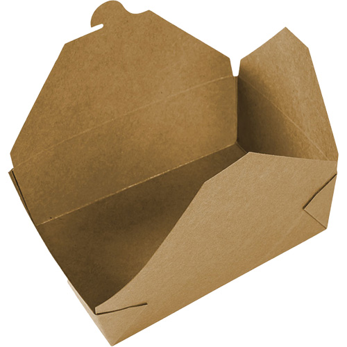 Contenants pour aliments &agrave; emporter Kraft, Ondul&eacute;, Rectangulaire M & M Nord Ouest Inc